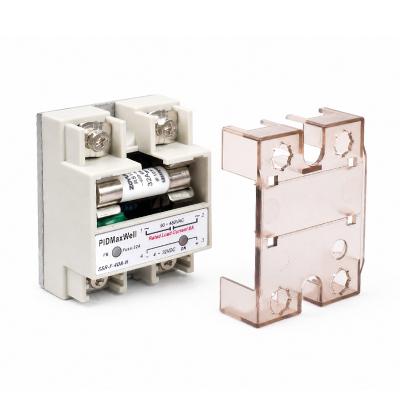40A 90-480VAC SSR with Built-in 32A Fuse. Safe, Replaceable & DIN Rail Mountable