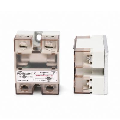 40A 90-480VAC SSR with Built-in 32A Fuse. Safe, Replaceable & DIN Rail Mountable