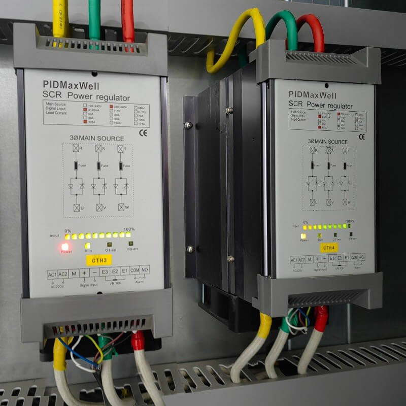 ¿Cómo afectan los reguladores de potencia al control de temperatura en la calefacción eléctrica industrial?